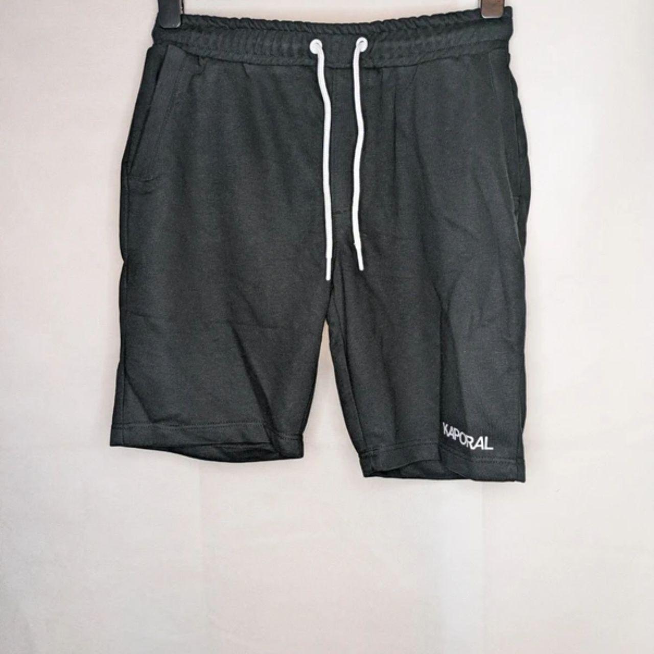 Mens Kaporal Black Drawstring Shorts Large