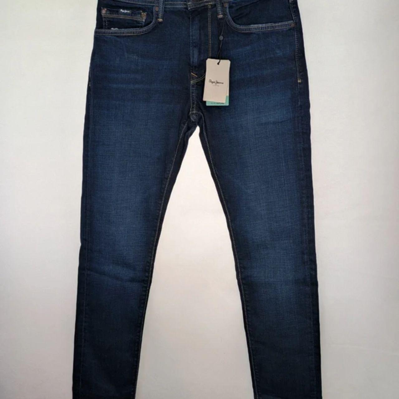 Mens Pepe Jeans Stanley Regular Fit Rise Denim Blue 29W x 34L