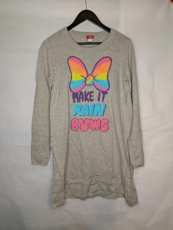 Girls Minnie Mouse Grey Printed Long Jumper Size 11-12 Years