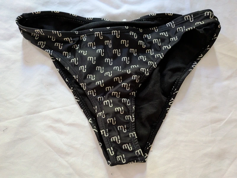 Minus Nabina Bikini Bottoms Black Logo Print Size XS