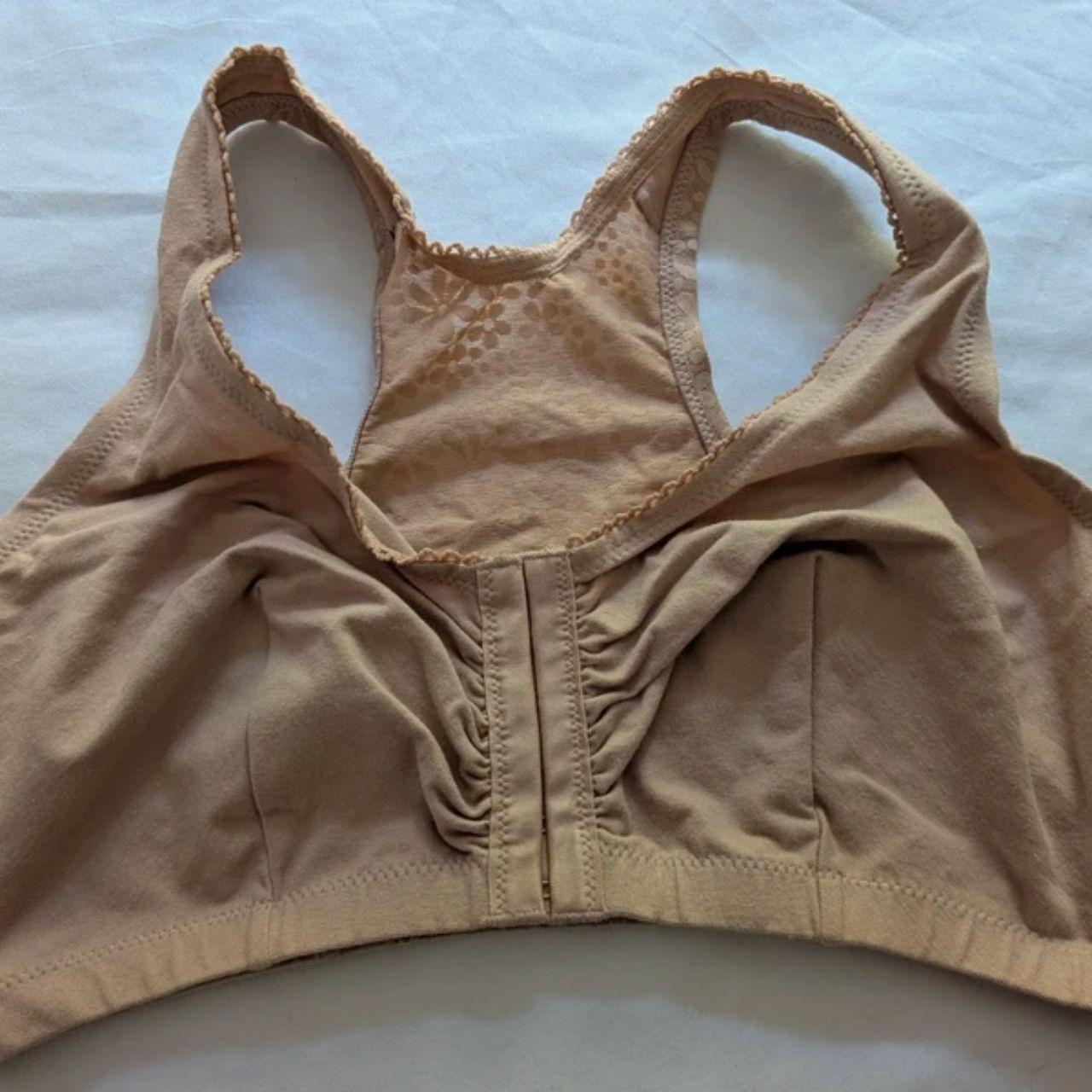 Glamorise Low Cut Wonderwire Lace Underwire Bra Cafe 42B/C/D