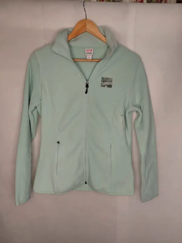 Marvel Comics Green Full Zip Fleece XS Light Green