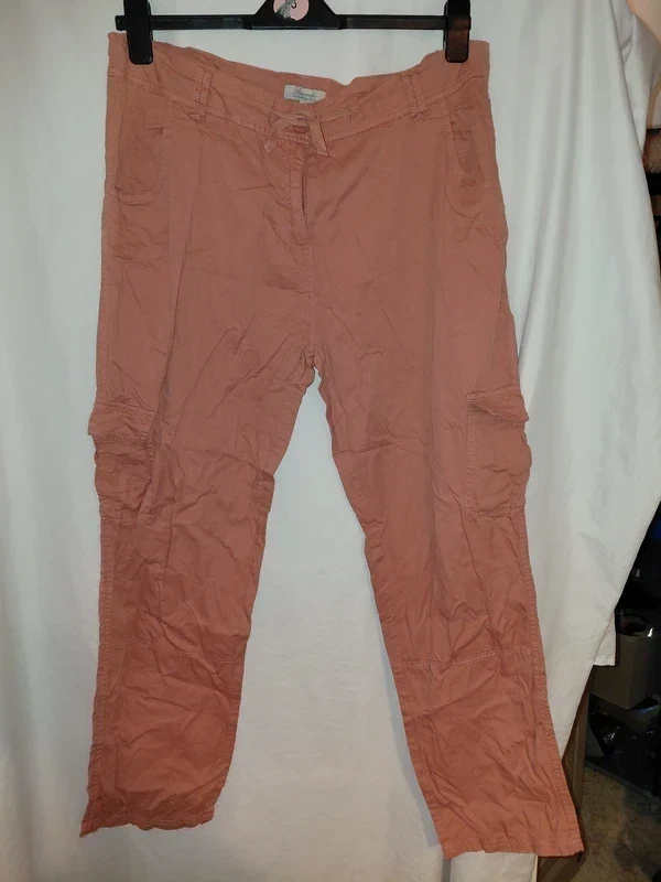 Peacocks Coral Combat Trousers Size 16