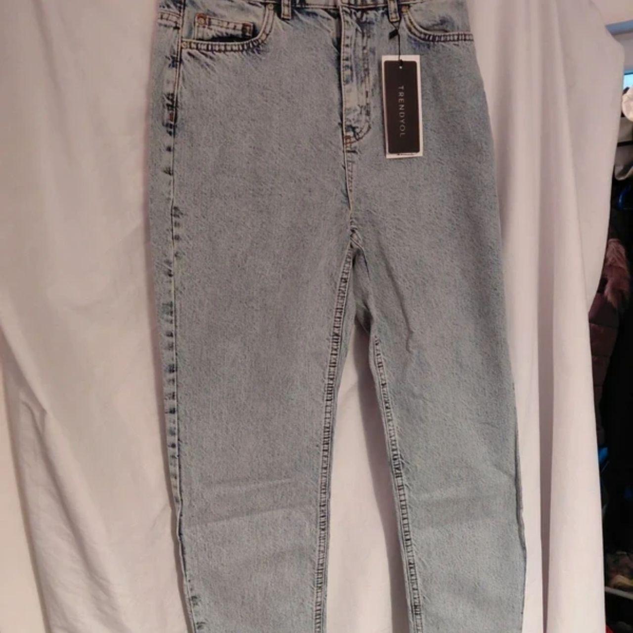 Womens Trendyol High Waisted Pale Blue Jeans Size 8