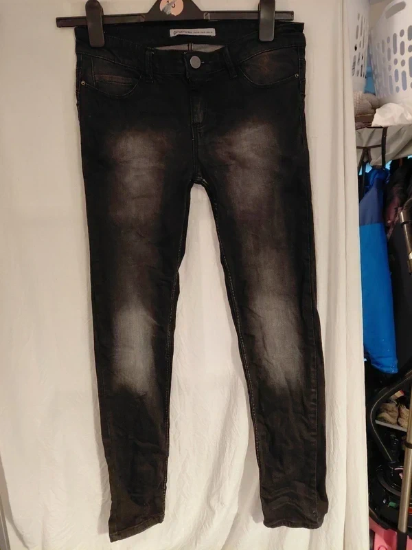 Stradivarius Skinny Black Jeans Size 12
