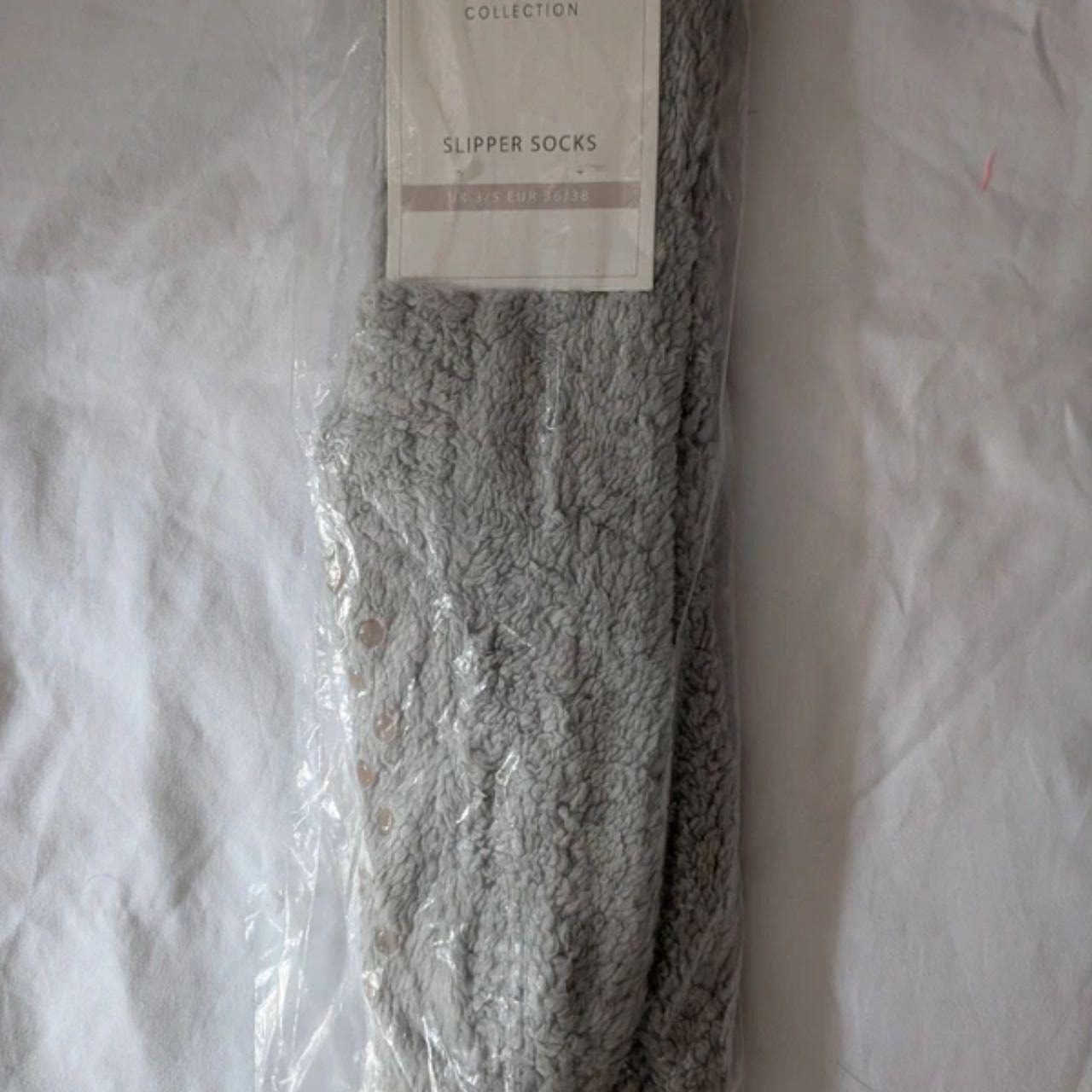 Sleepdown Cosy Collection Slipper Socks Grey Size 3-5