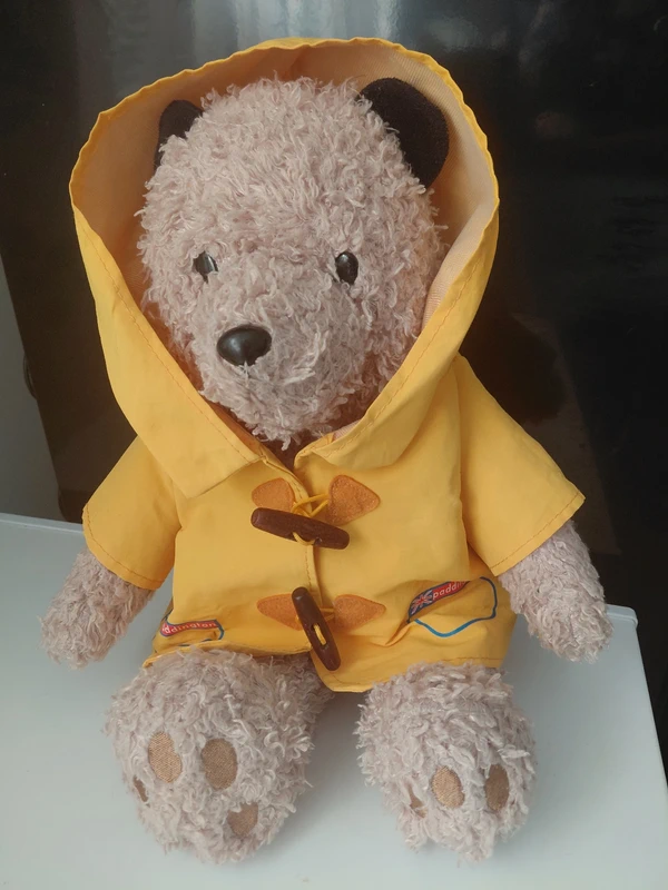 Rare Original 2010 Paddington Bear Plush Soft Toy 18 inches With his yellow raincoat