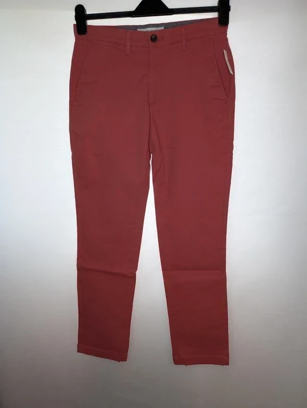 Amazon Essentials Skinny Fit Raspberry Red Chino Trousers Size W29xL30