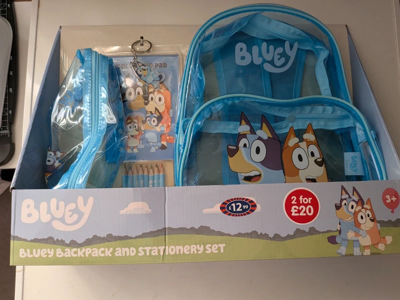 Bluey Backpack and Stationery Set