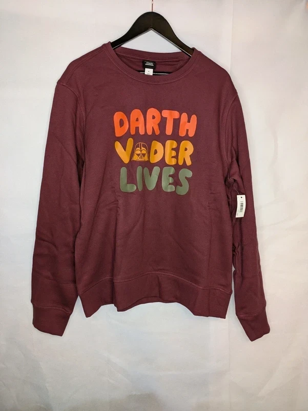 Amazon Essentials Disney Star Wars Fleece Crewneck Sweatshirt, Star Wars Darth Vader Lives Size XL