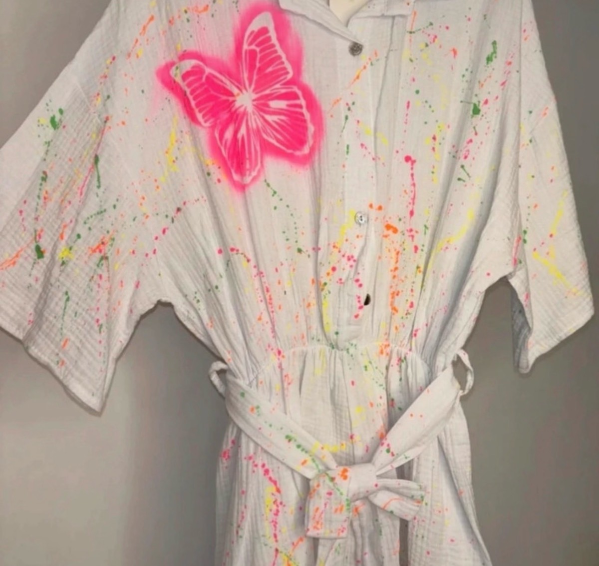 Spray painted playsuit