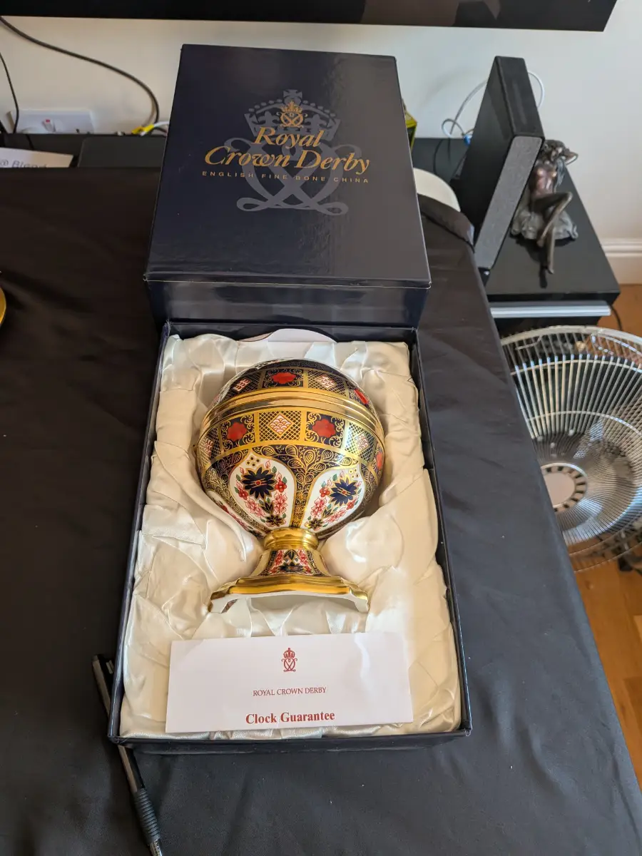 Royal Crown Derby Millennium Globe Clock
