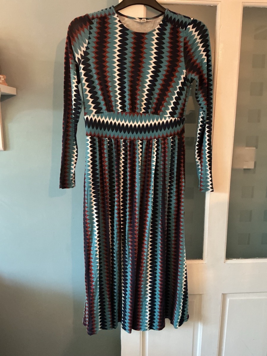 Boden Multi Coloured Dress Size 12r Long Sleeved
