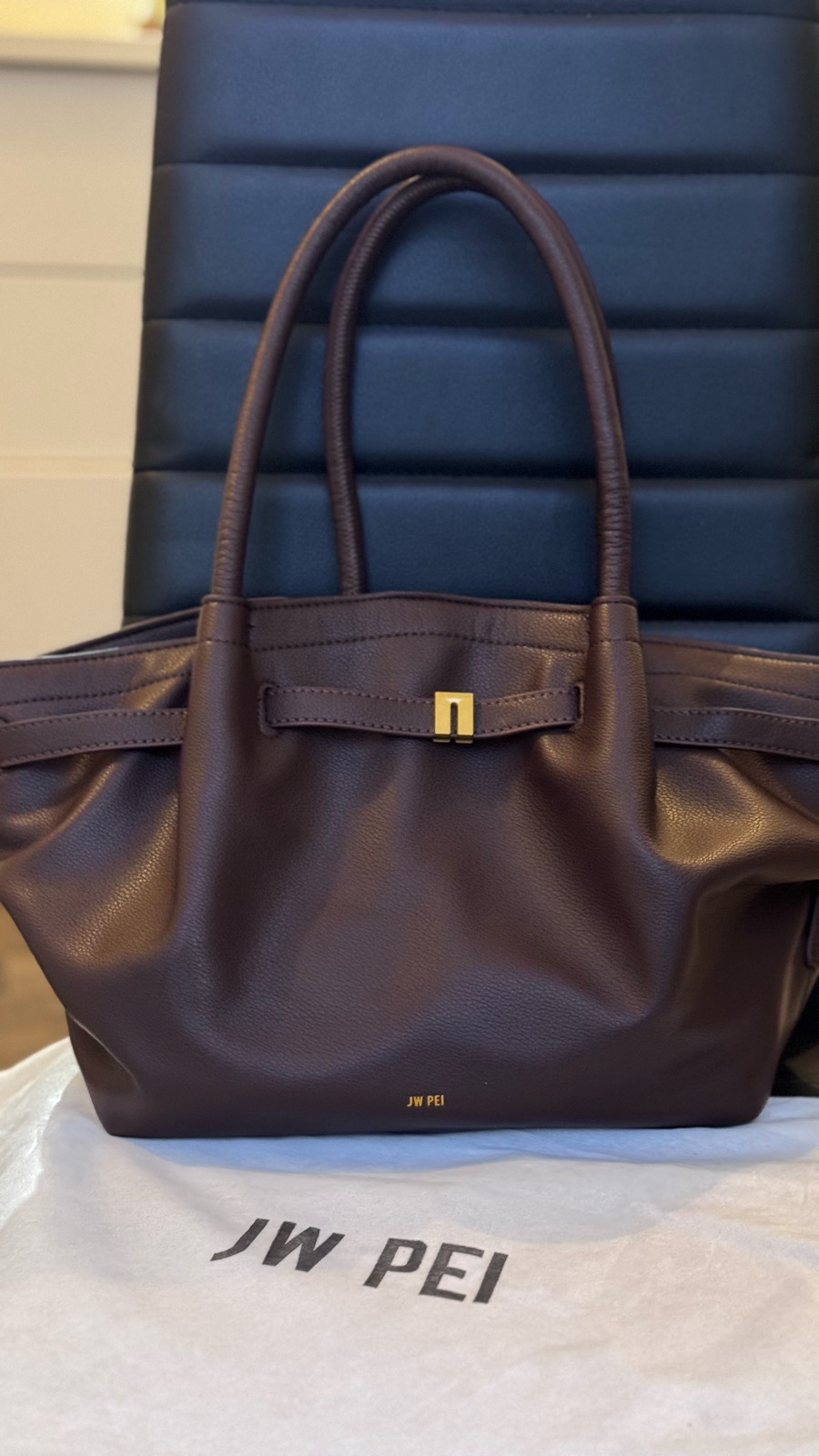 JW PEI Hana Medium Tote Bag - Dark Brown