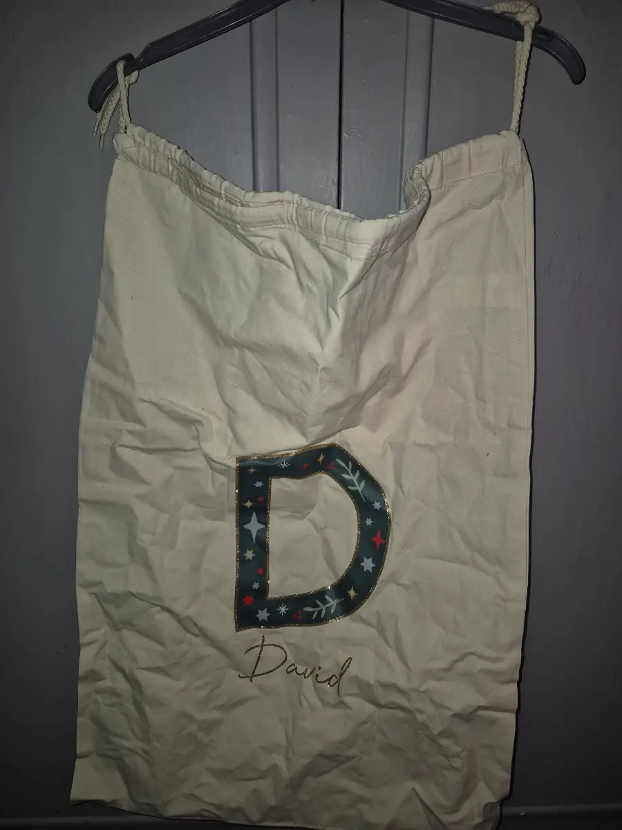 'David' personalised Christmas sack