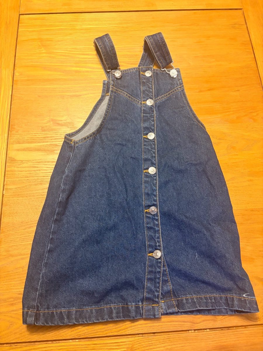 Denim dungaree dress 8-9 years