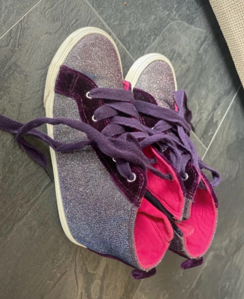 John Lewis purple sparkly boots Uk 3/ eu36
