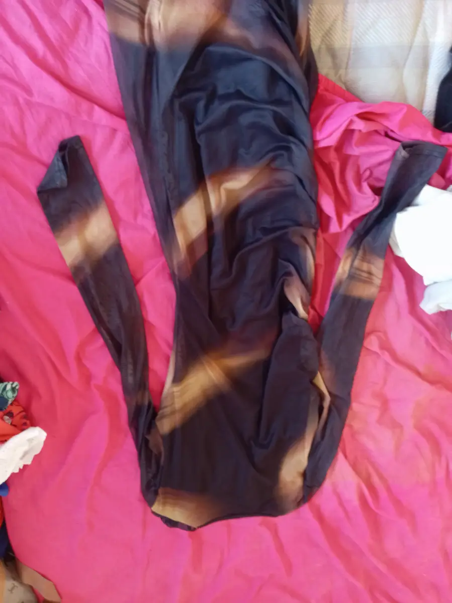 gold and black dress