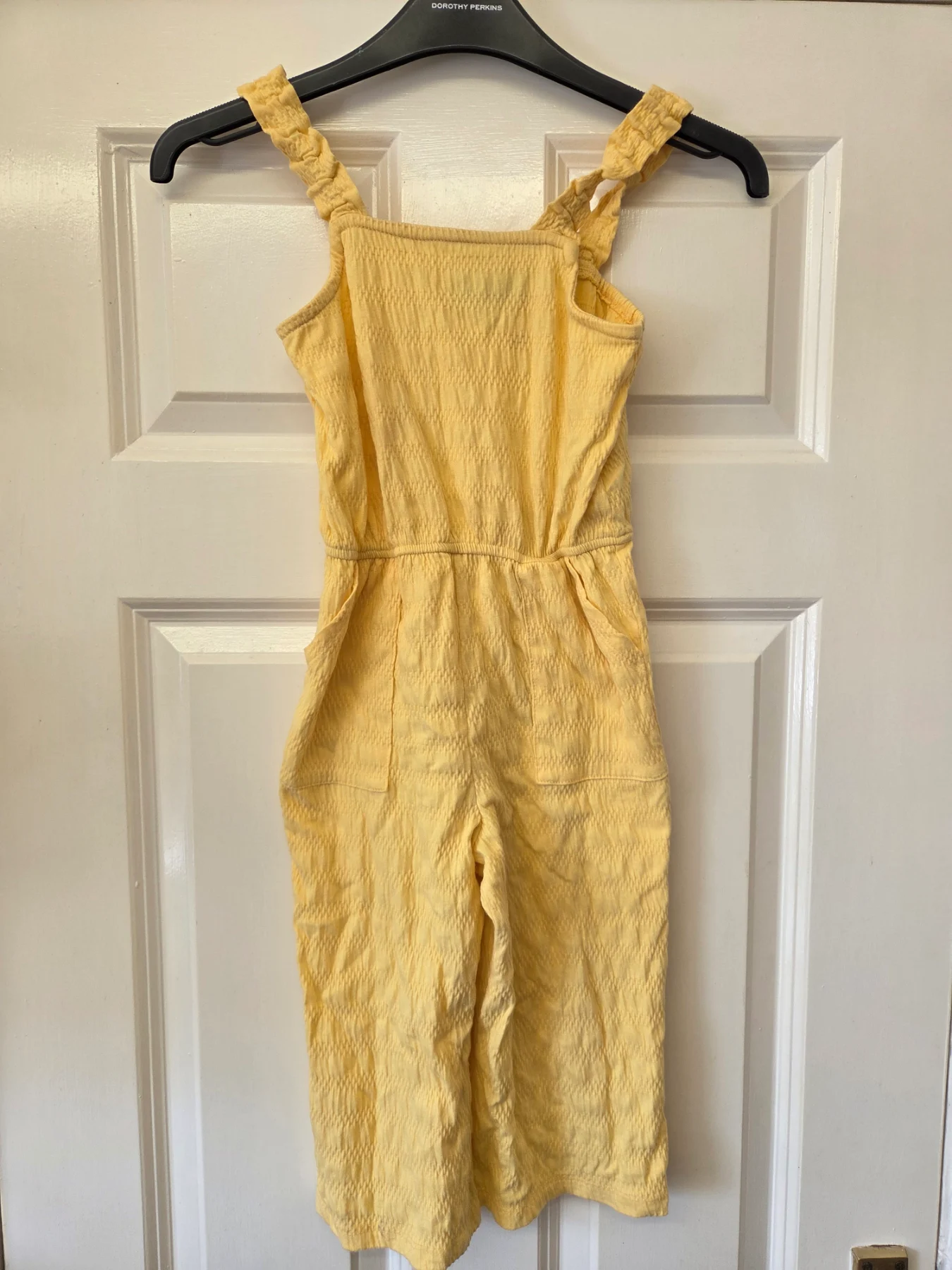 Girls Primark Yellow Textured Jumpsuit Age 5-6 Years