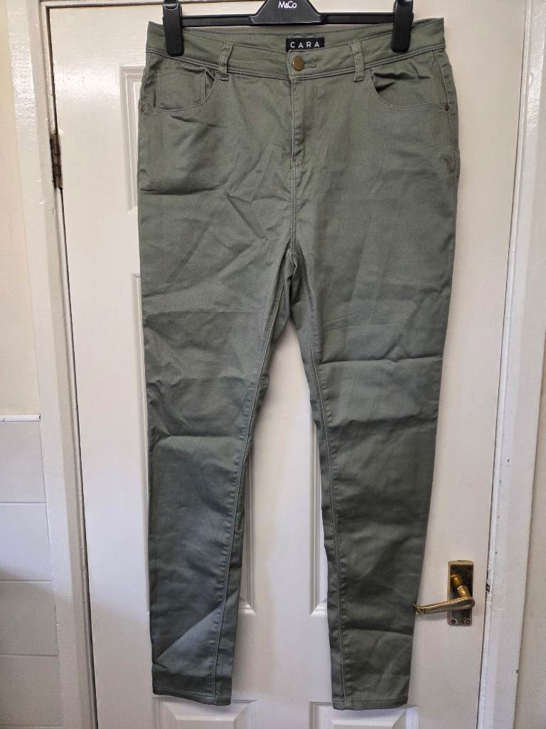 Olive/Khaki Peacocks Cara Stretch High Waisted Skinny Jeans. Size 16