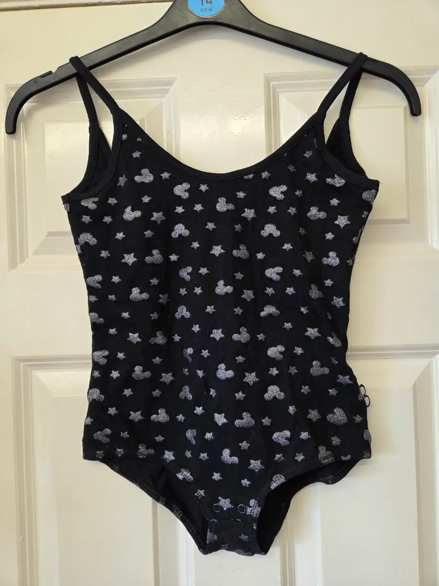 Primark Disney Mickey Mouse Glitter Bodysuit. Size 10-12
