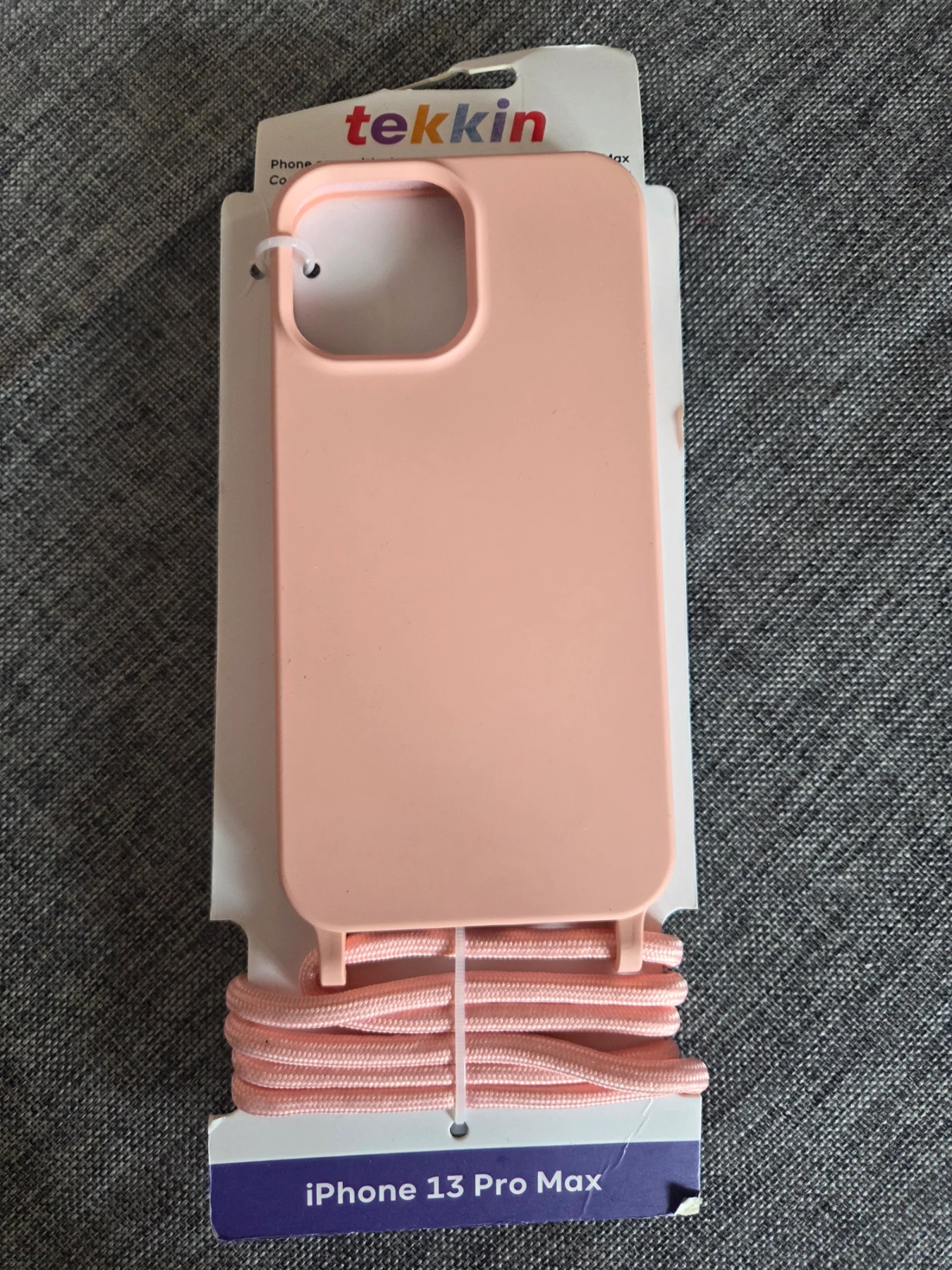 Trekking iPhone 13 Pro Max Case with Strap- Pastel Pink