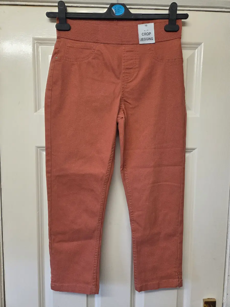 Intuition Terracotta Crop Jeggings. Size 10