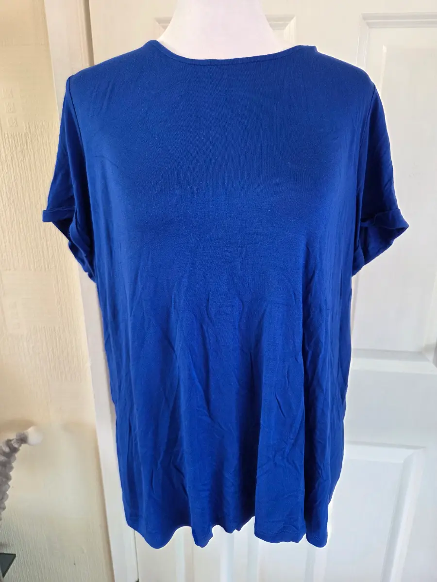 Marks & Spencer Royal Blue Short Sleeve Top. Size 12