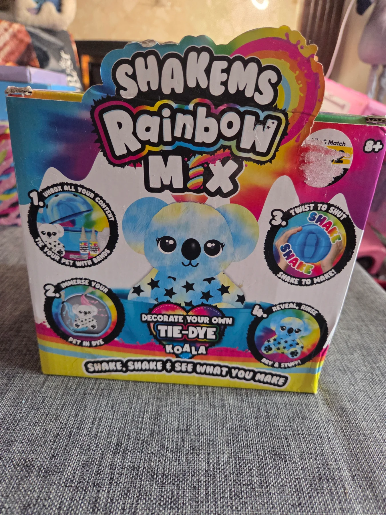 Shakems Rainbow Mix Tie-Dye Koala Craft Kit. Age 8+