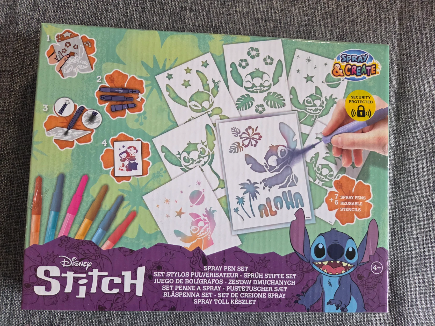 Disney Stitch Spray & Create Spray Pen Set- Arts and Crafts Blow Pens. Age 4+