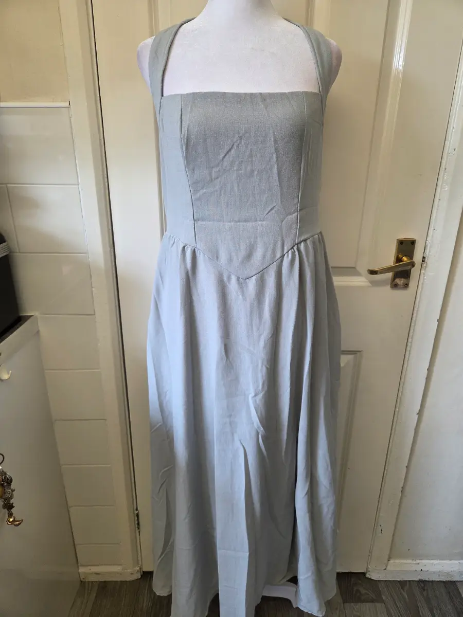 Tiktok Light Sage Green Maxi Dress. Size M (UK10)