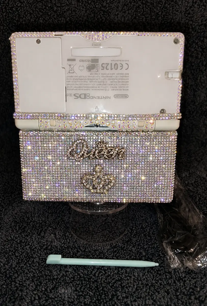 Nintendo DS Lite Game ** CUSTOM BLING ** Handheld Console USB Stylus Game