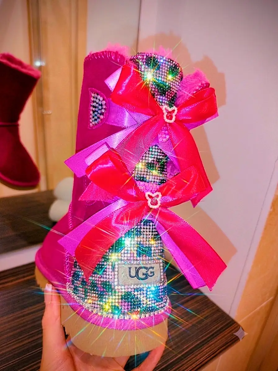 Ugg boots pink customized women