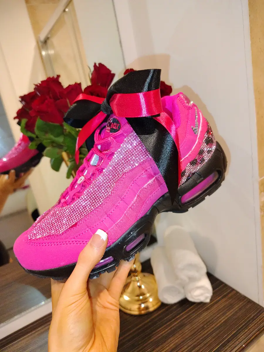 Nike Air Max 95s ** CUSTOM BLING ** Trainers Rhinestone