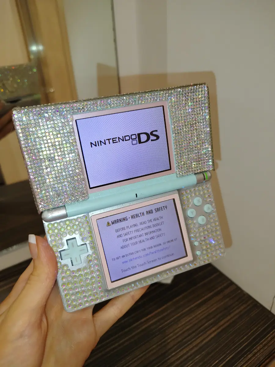 Nintendo DS Lite Game ** CUSTOM BLING ** Handheld Console USB Stylus Game