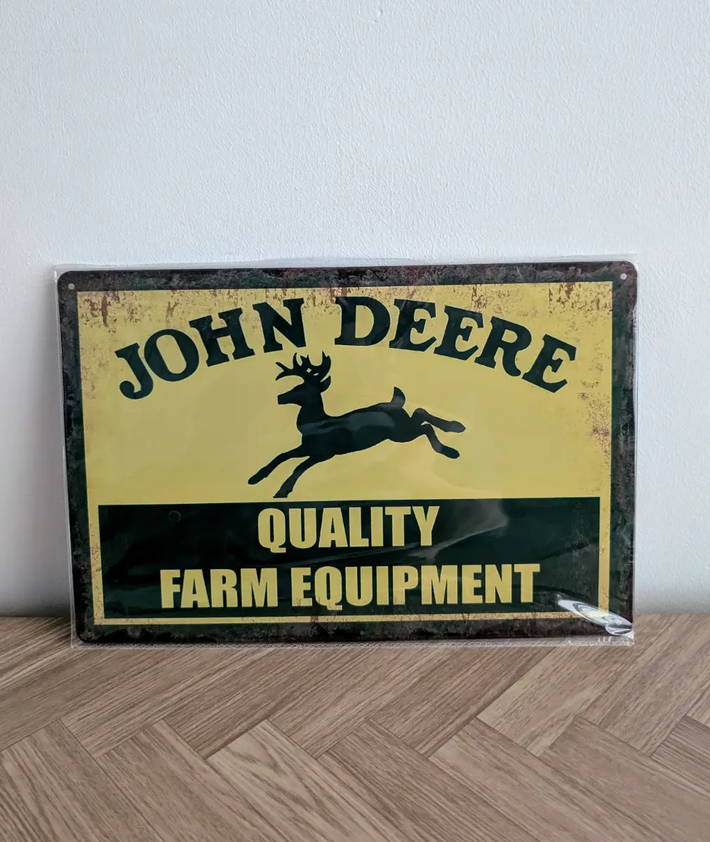 John Deere Metal Sign | Farm Tractor Wall Art Print Poster