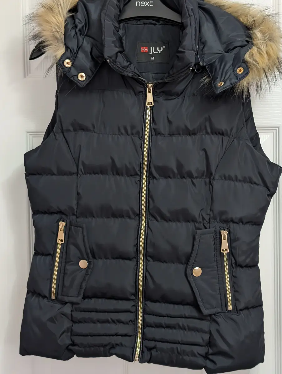 JLY navy padded gilet size M