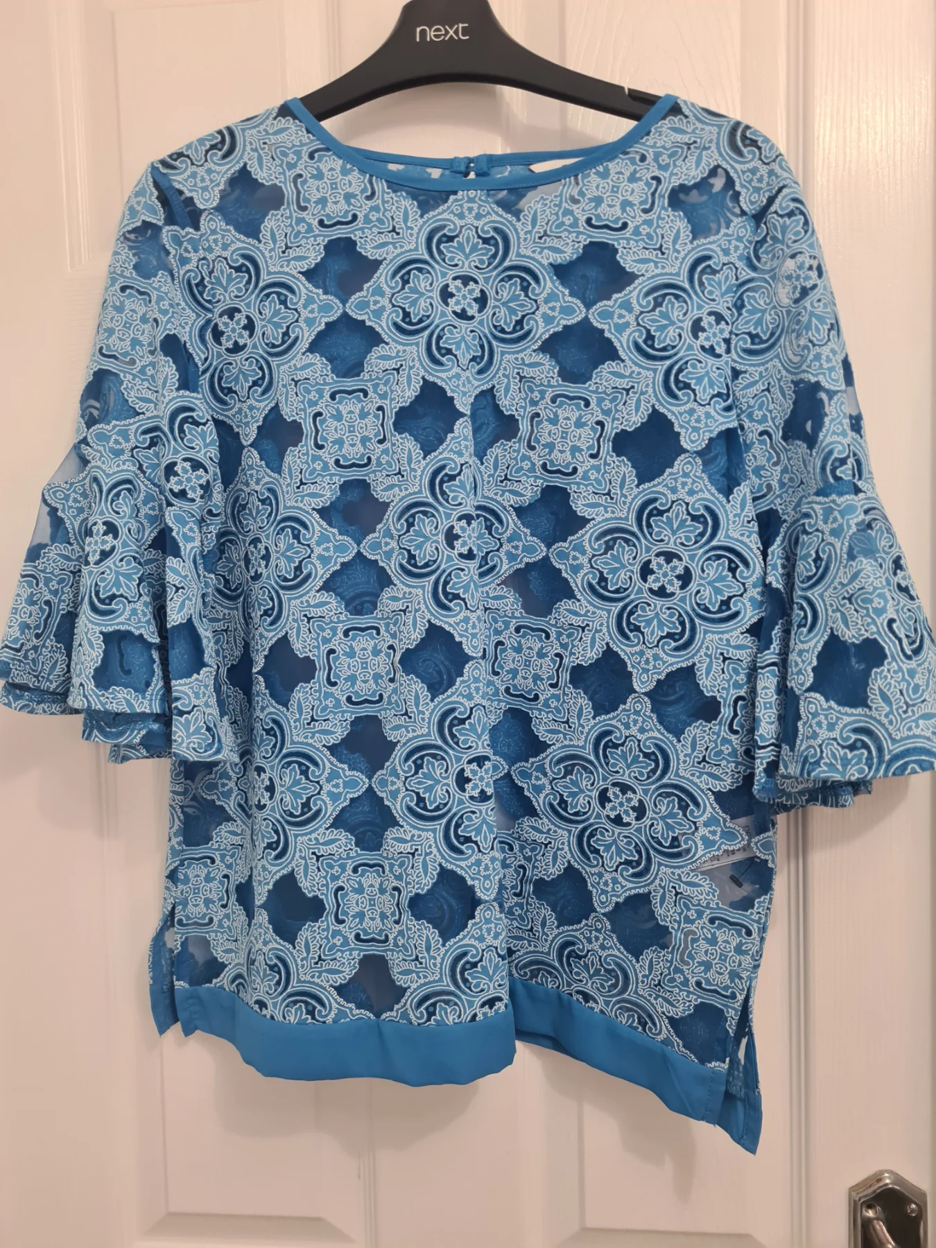 Next Blue Lace Effect top size 12