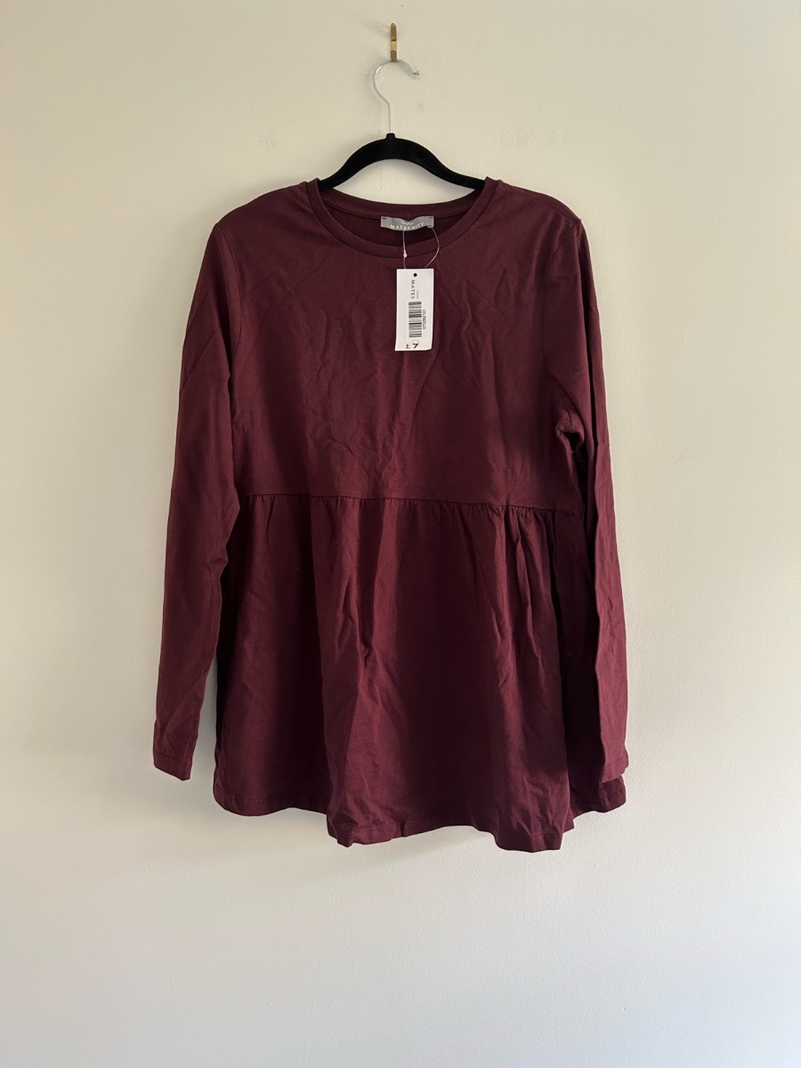 George Maternity top burgundy BNWT size 14
