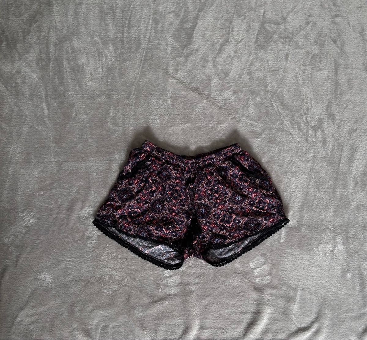 Primark Boho Print Satin Shorts Size 8