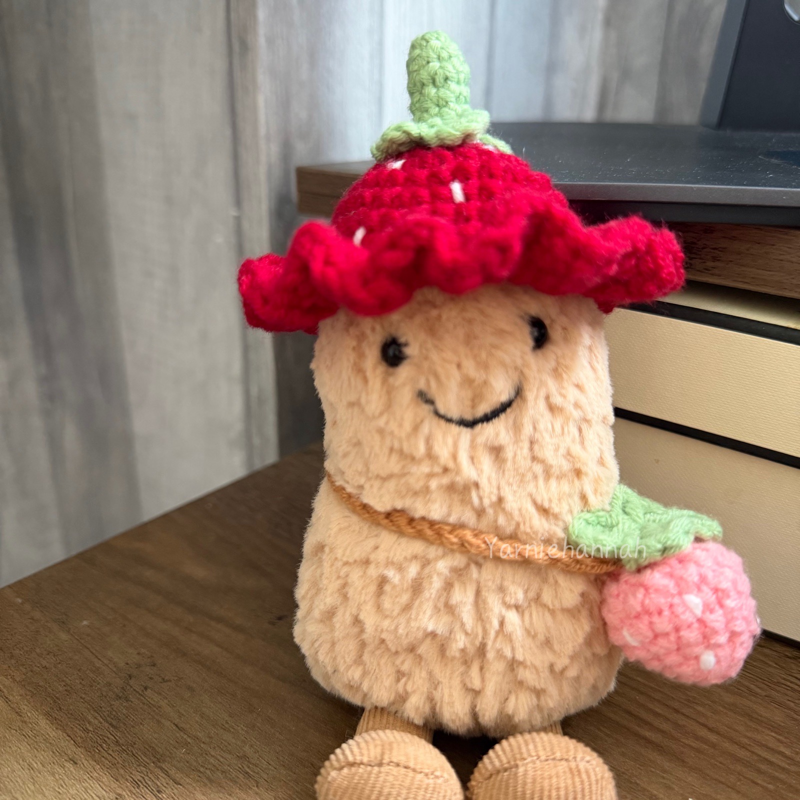 Strawberry outfit for jellycat peanut