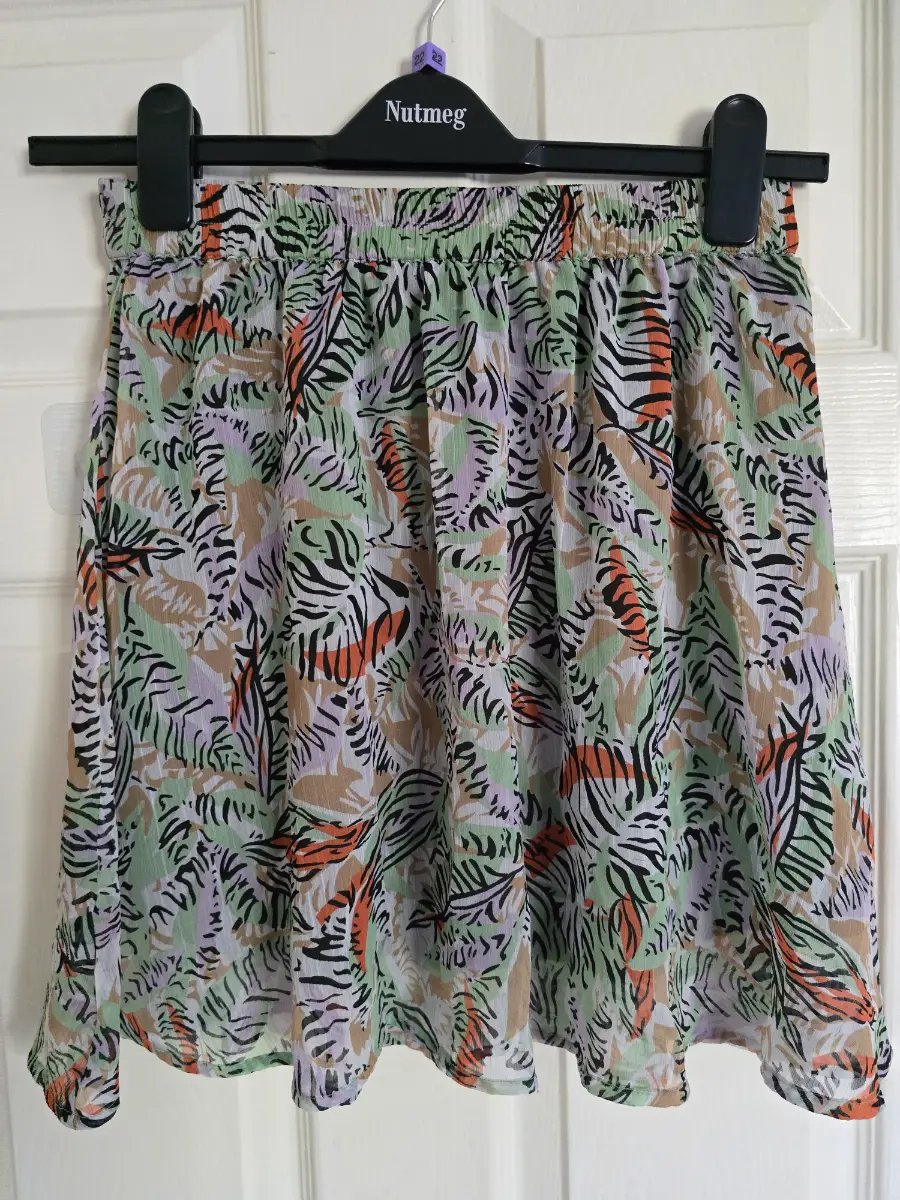 Noisy May lined skirt. Size S. Multicoloured pattern