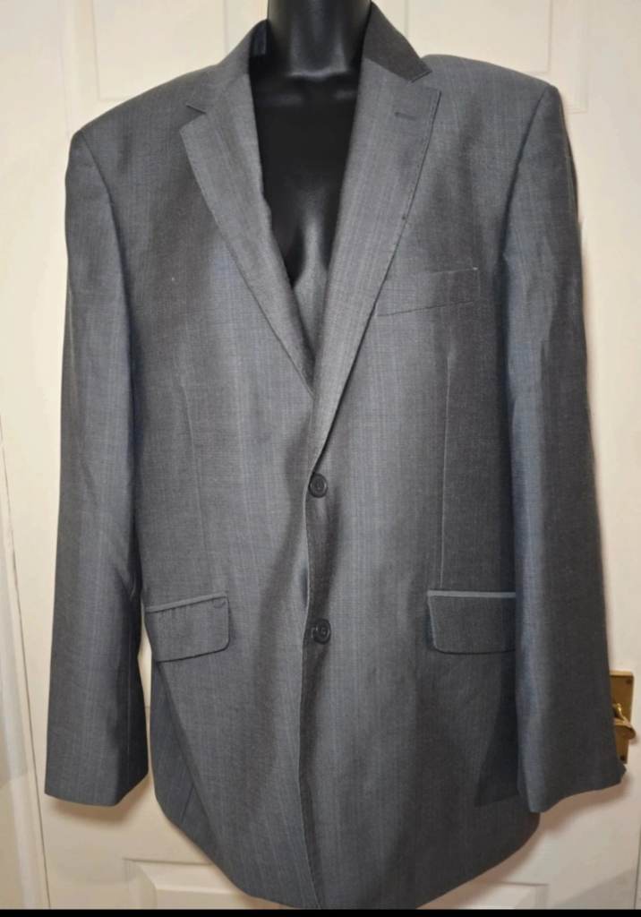 Men's suit blazer. Size 42L/107cm Grey.