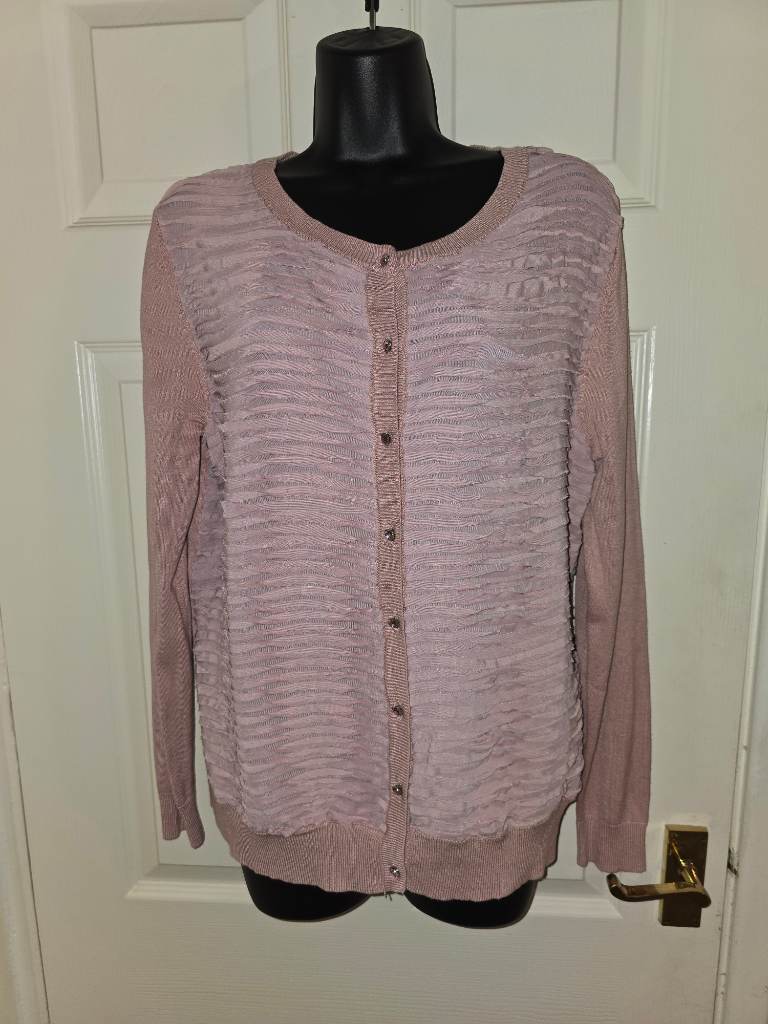 Nightingales cardigan. size 12. Dusky pink