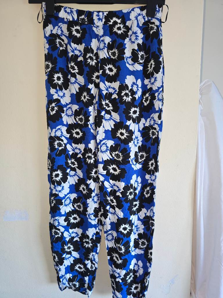 George summer trousers. Size 12. Blue floral pattern