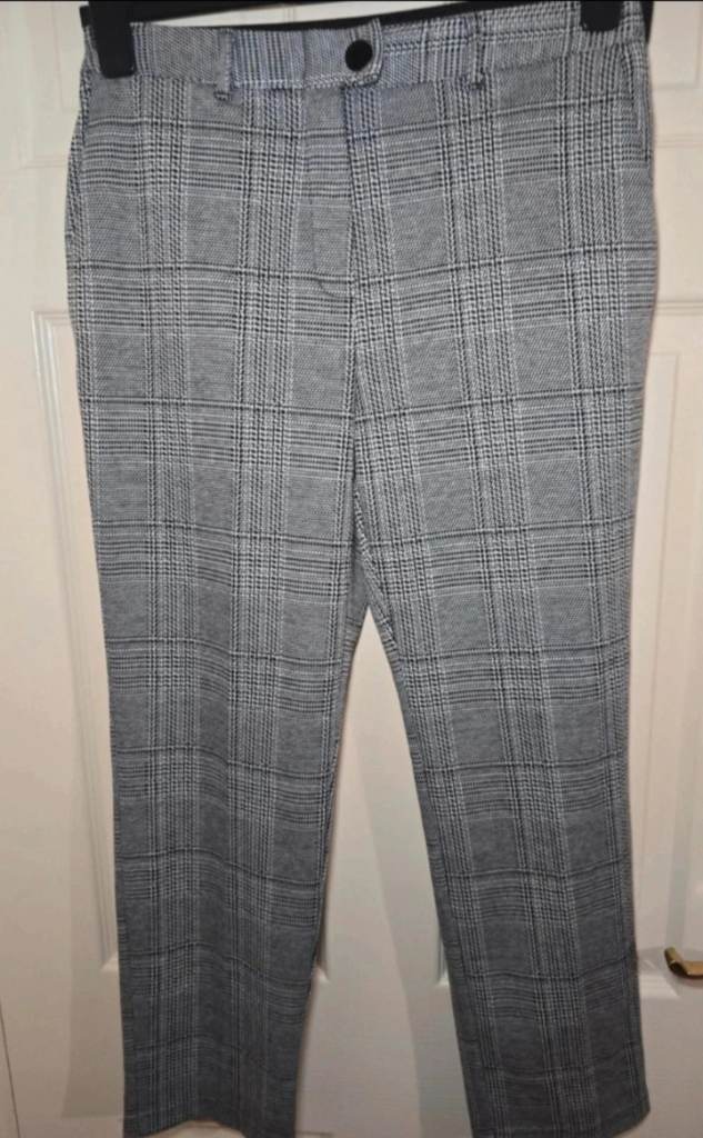 Matalan trousers. size 12. grey checked pattern
