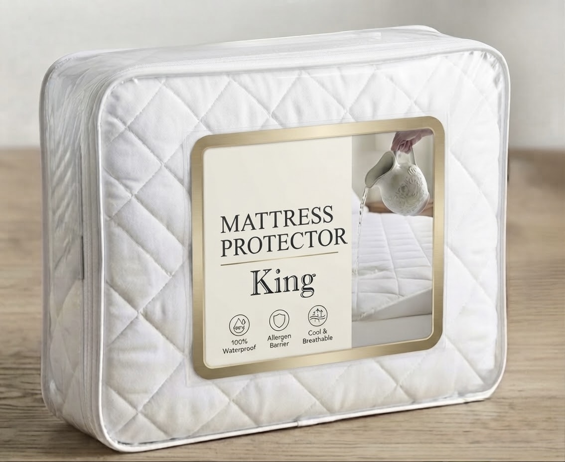 King Waterproof Quilted Mattress Protector Premium Quality