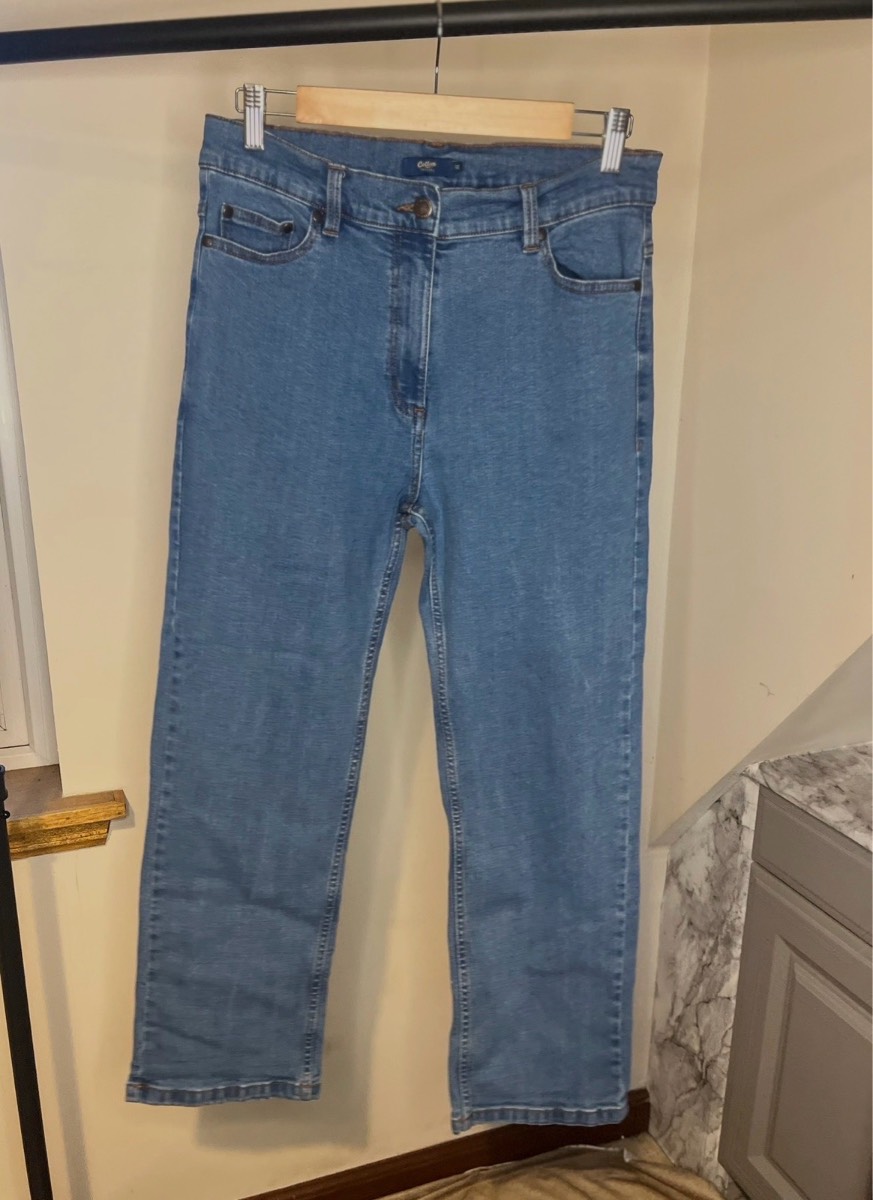 Cotton Traders Straight Leg Jeans Denim Blue Size 12 Excellent Condition