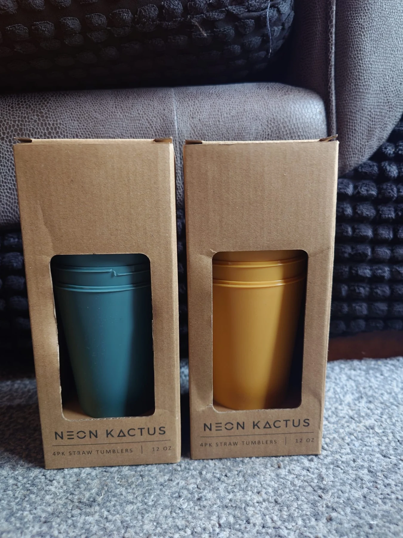 4 boxes of Neon cactus tumblers