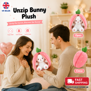 Reversible Strawberry Bunny Rabbit Plush Soft Toy